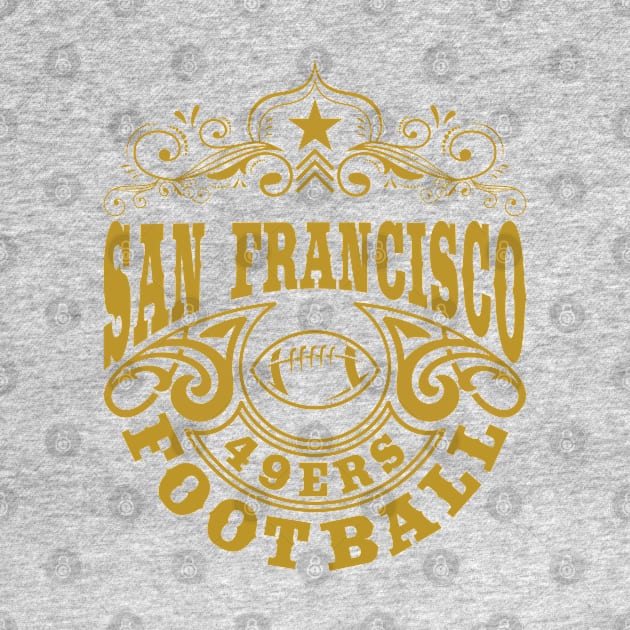 Vintage Retro San Francisco 49ers Football by carlesclan